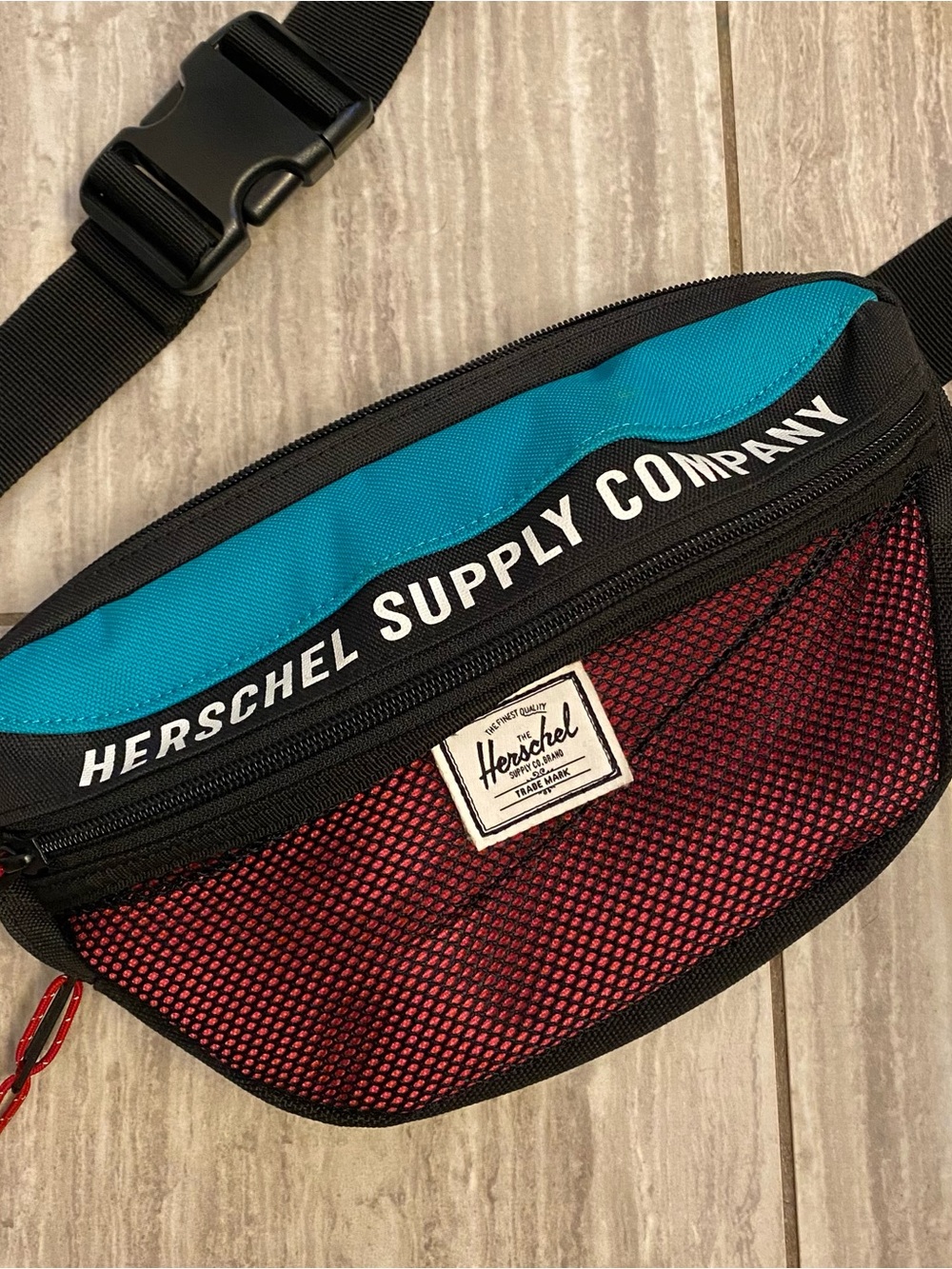 Herschel Supply Company Two-Tone Blue and Pink Fanny Pack Bag